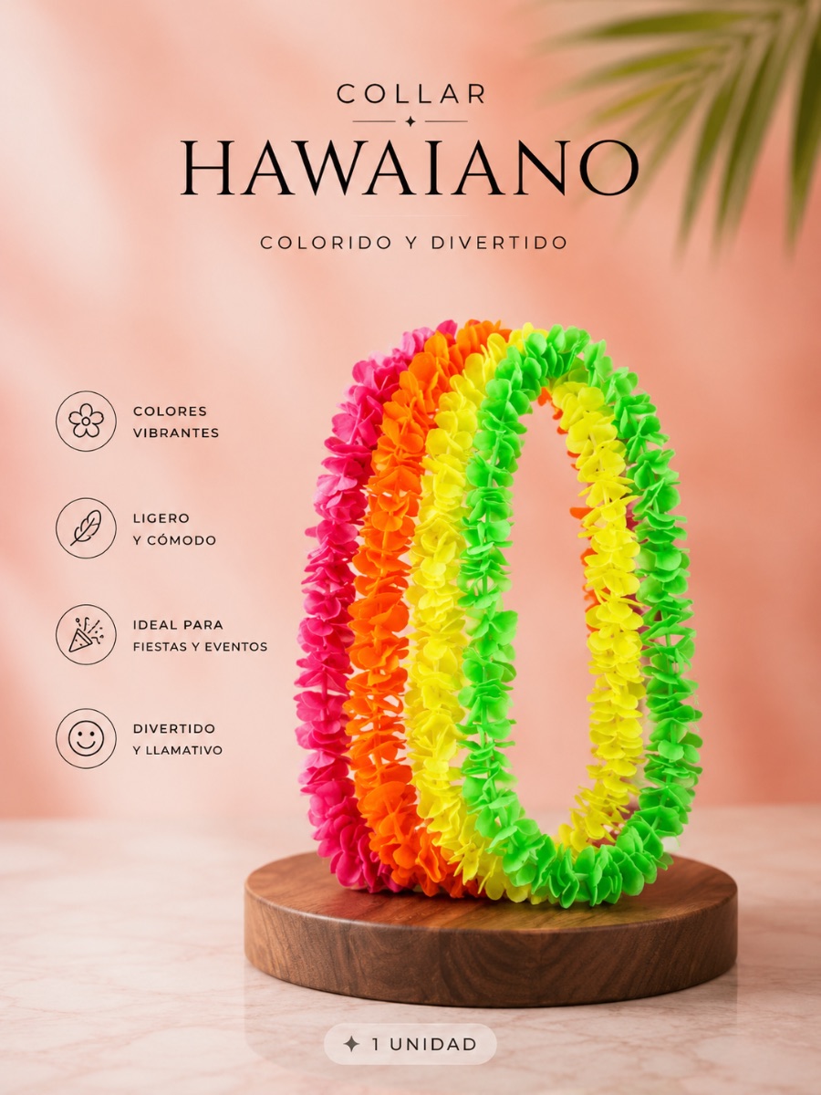 Collar hawaiano flúor