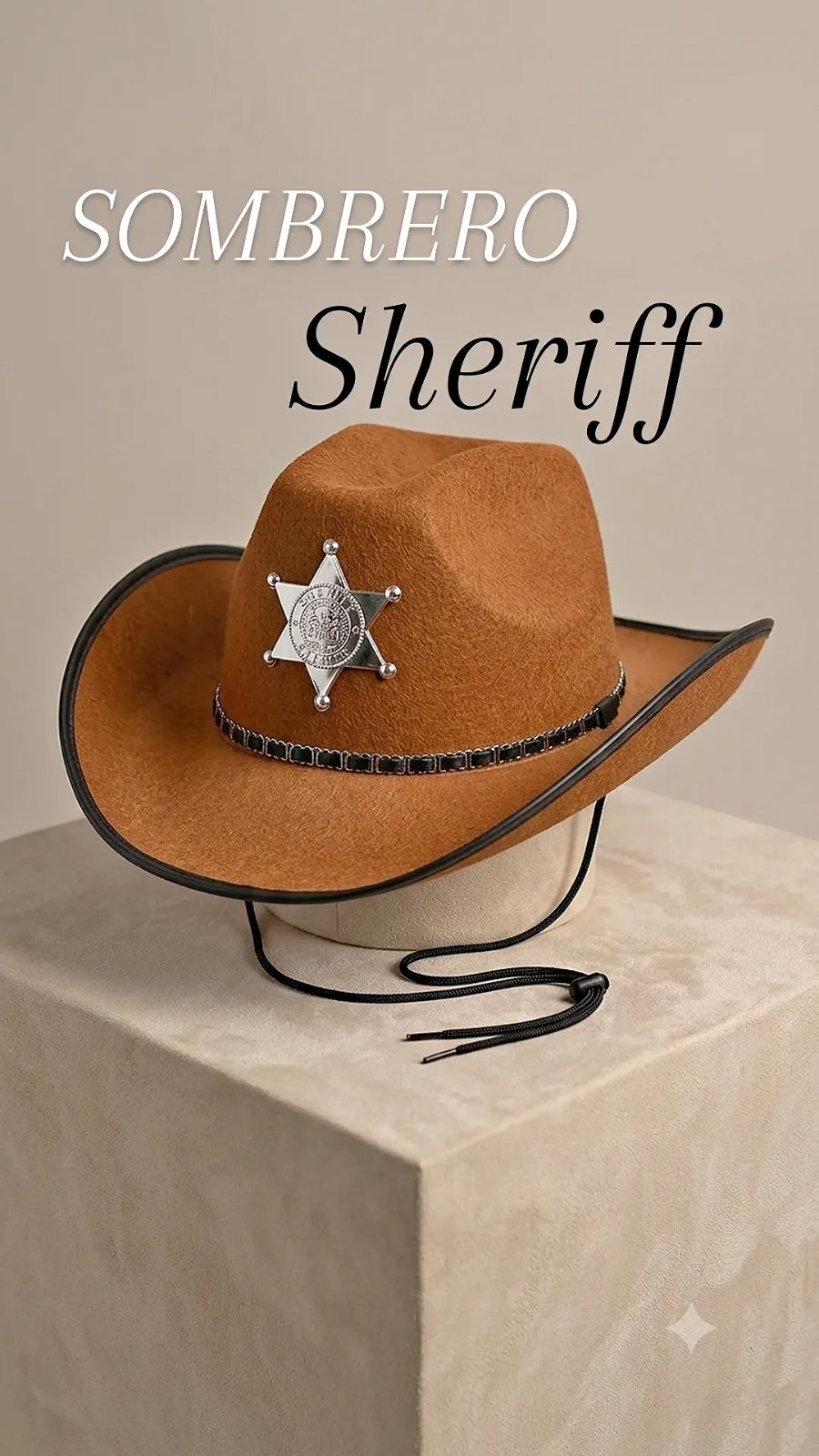 Sombrero sheriff marron
